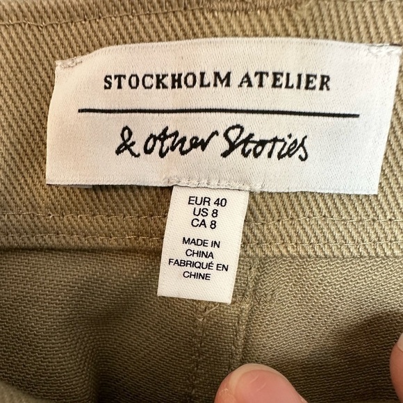 & Other Stories Wide Leg pants in Tan 8 - Picture 6 of 9